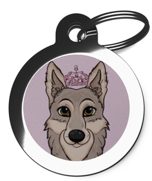 Princess Wolfdog Pet Tag for Dogs