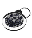 Art Nouveau Wolfdog ID Disc