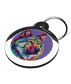 Wolfdog Pop Art Pet ID Tag