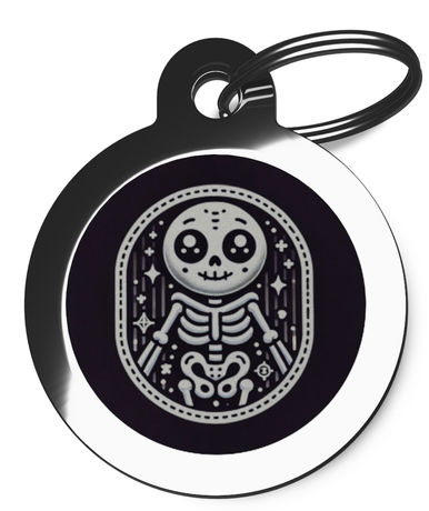 Fun Halloween Skeleton Pet Tag 