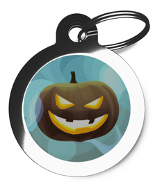 Spooky Pumpkin Dog Tag for Dogs
