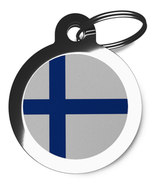Flag of Finland Pet ID Tag