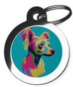Chinese Crested Pop Art Pet ID Tag