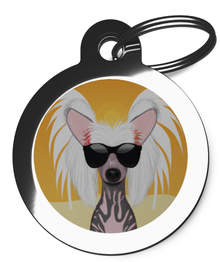 Chinese Crested Summer Lovin' Pet ID Disc