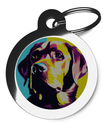 Black Labrador Pet Tags Pop Art Design