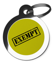 Yellow Exempt Dog Tag for Dogs