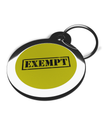 Yellow Exempt Dog Tag for Dogs