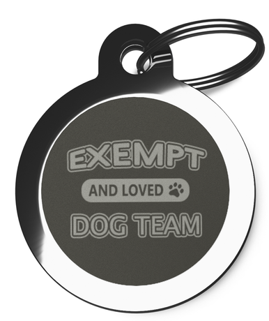 Exempt and Loved Dog Collar Tag