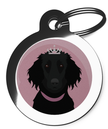 Princess Flat Coated Retriever Pet Tag for Dogs
