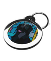 Stained Glass Flat Coated Retriever Pet ID Disc