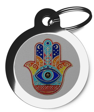 Hamsa Hand Protective Custom Pet ID Tag