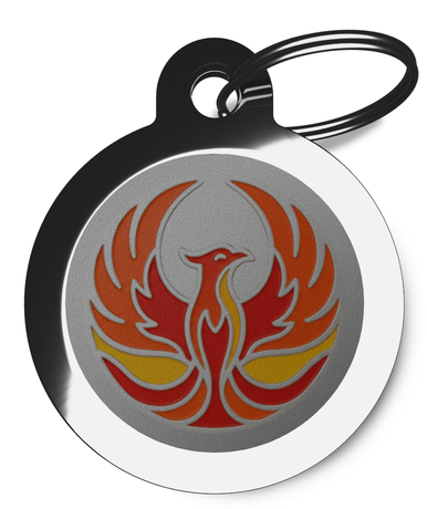 Phoenix Rising Personalised Dog Tag