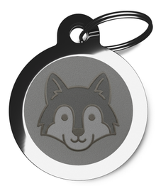 Spirit Wolf Personalised Dog ID Tags