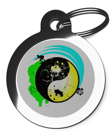 Yin Yang 5 Dog Tags for Dogs