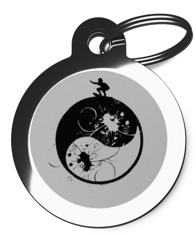 Cute Yin Yang 3 Pet Tag