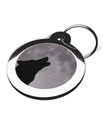 Howling Wolf & Moon Dog Tag for Dogs (