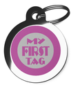 Pink My 1st Dog Identification Tag