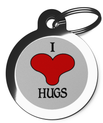 I Love Hugs Pet ID Tag