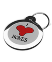 Cute I Love Bones Dog Tags for Dogs