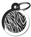 Zebra Print Dog Identification Tag