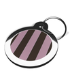 Pink & Brown Stripes Tag for Dog