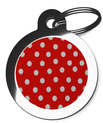 Red Polka Dot ID Tag for Dogs