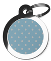 Blue Polka Dot Pet ID Tag