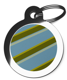 Blue & Green Stripes Tags for Dogs