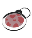 Pink Hearts Dog Identification Tag
