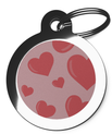 Pink Hearts Dog Identification Tag