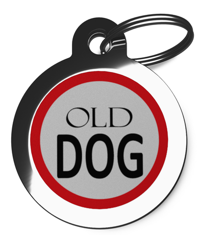 Old Dog Pet Identity Tag