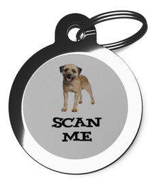 Scan Me Border Terrier Dog ID Tag