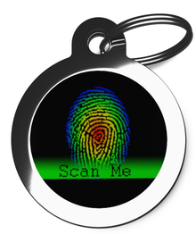 Scan Me Fingerprint Dog Tag for Dogs