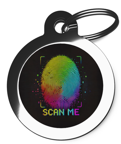 Scan Me Fingerprint Dog Tag for Dogs