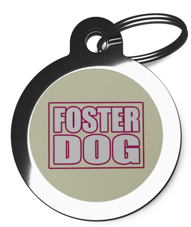 Pink Foster Dog Pet Tag