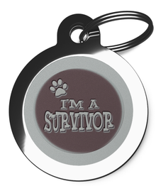 Boy I'm A Survivor Dog Tags for Dogs 