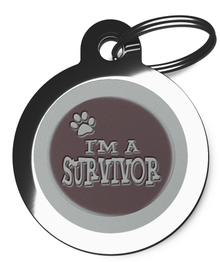 Boy I'm A Survivor Dog Tags for Dogs