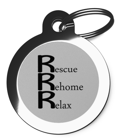 Rescue, Rehome, Relax Dog ID Tag