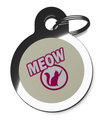 Yellow Meow Cat Tag