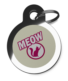 Yellow Meow Cat Tag