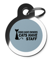 Blue Cat Have Staff Cat Identity Tag