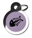 Lilac Fishbone Cat ID Tags