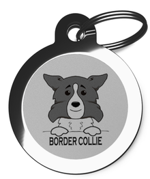 Cute Border Collie 2 Dog Tag for Dogs