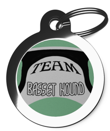 Team Basset Hound Dog Dog Tags