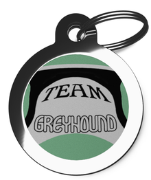 Team Greyhound Pet Tag