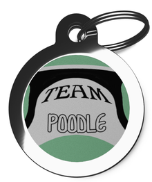 Team Poodle Dog Name Tag