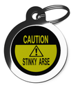 Caution Stinky Arse Name Dog Identification Tag