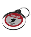 Warning Protected Area Dog Tag for Dogs 