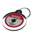 Warning Protected Area Dog Tag for Dogs