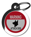Warning Attack Tag for Dogs